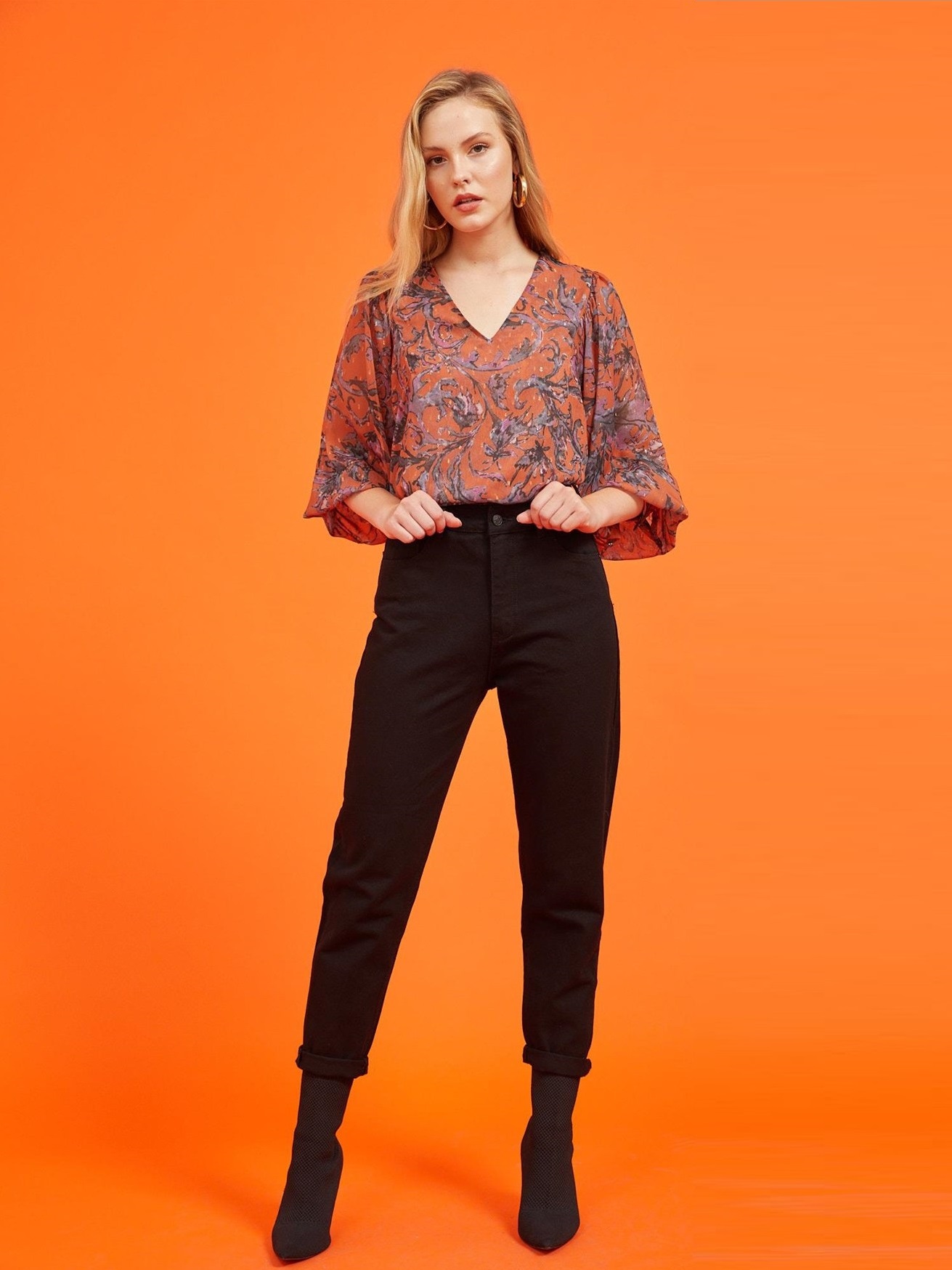 

Джинсы Mom с высокой талией Setre 2YI4CPN0570  Черный, Джинсы Mom с высокой талией Setre 2YI4CPN0570 S Черный