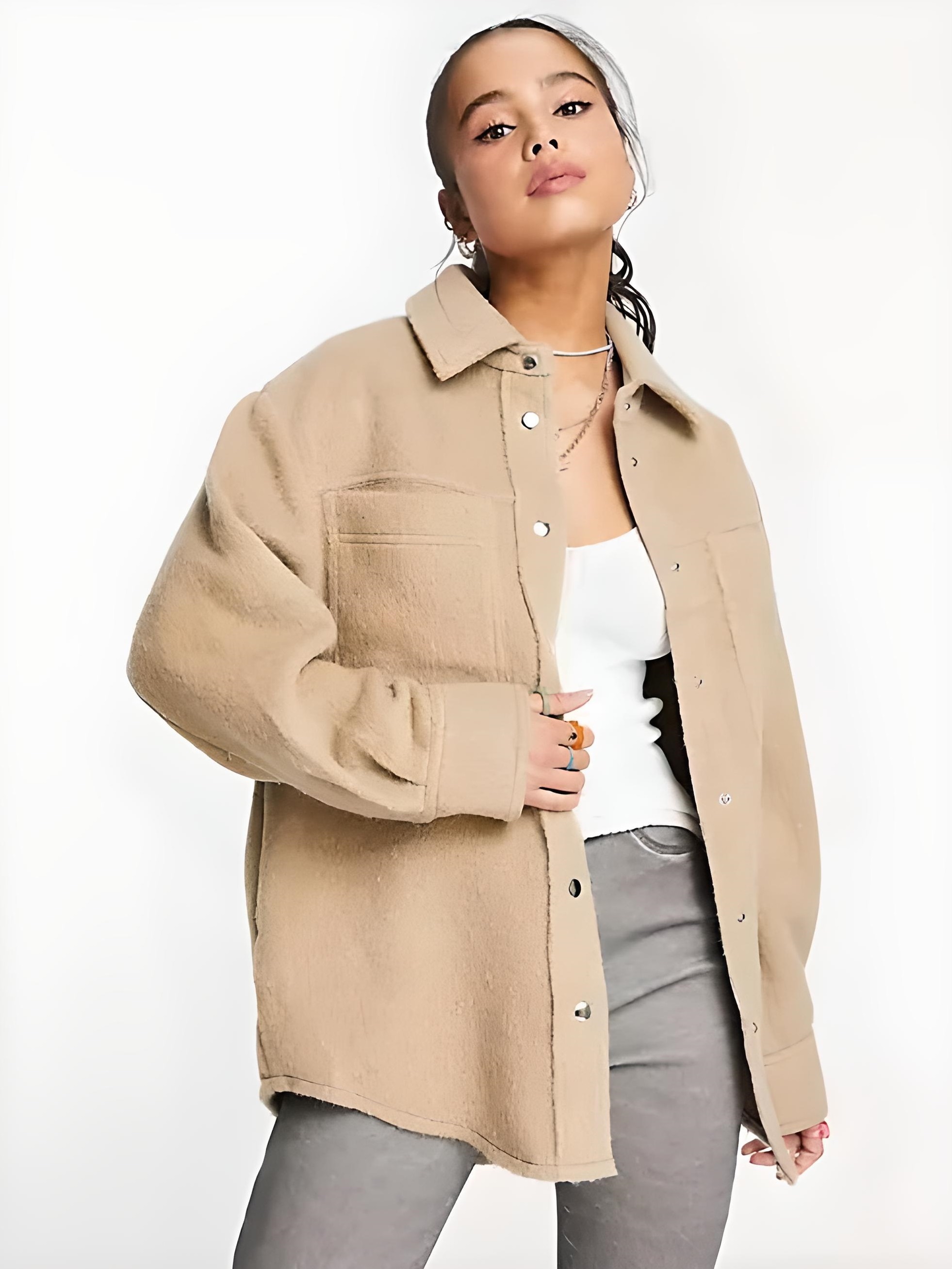 

Пальто TOPSHOP 11F01T0AT  Бежевый, Пальто TOPSHOP 11F01T0AT L Бежевый