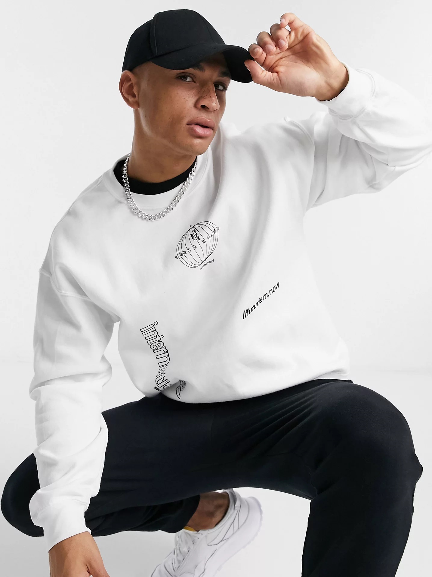 

Свитшот Topman 71C39CSTN  Белый, Свитшот Topman 71C39CSTN XL Белый