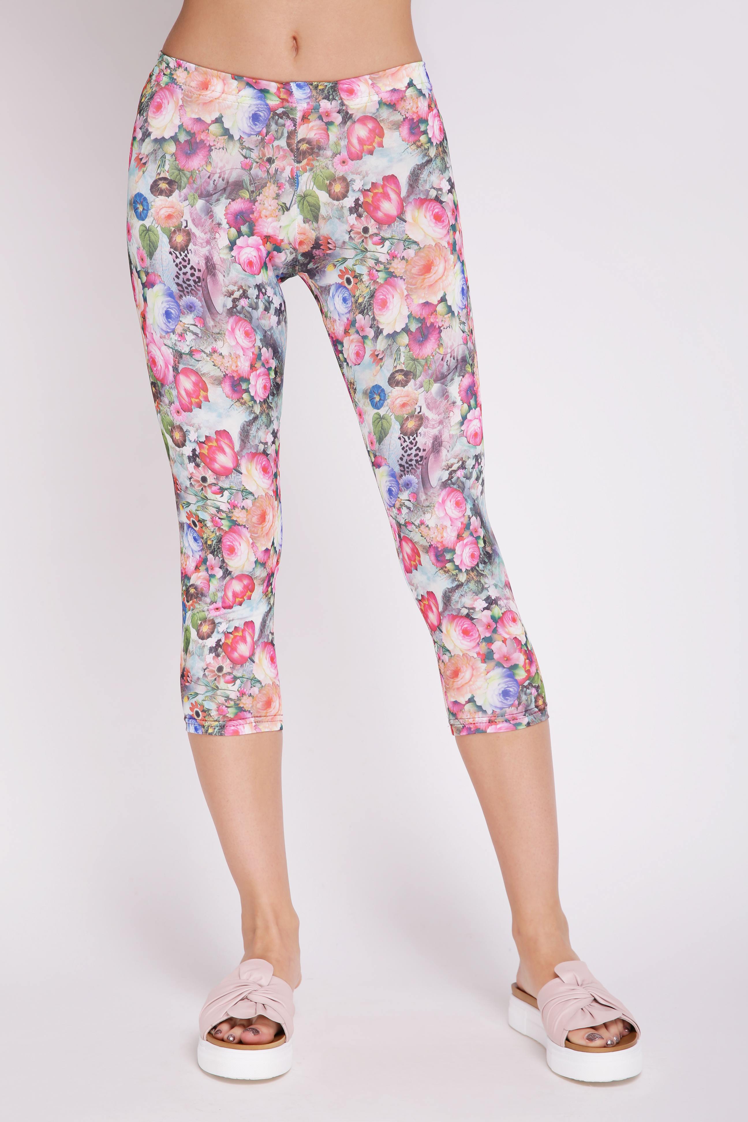 

Лосины ARTSTYLE LEGGINGS "FLOWER SHORT" LSN-194E (розы розовые) 40 (LSN-194E)