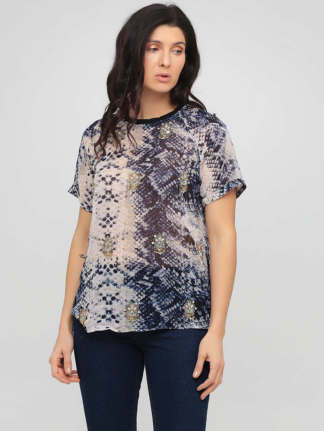 

Летняя блуза River Island ASJ120719-79  Мультиколор, Летняя блуза River Island ASJ120719-79 S Мультиколор