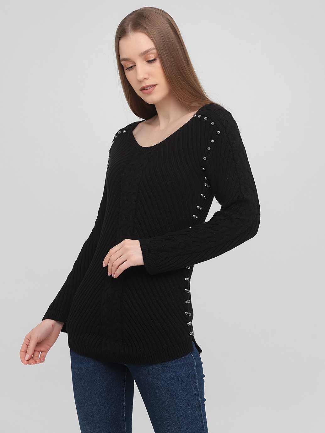 

Демисезонный джемпер BEBE PLUS 20834  Черный, Демисезонный джемпер BEBE PLUS 20834 M Черный