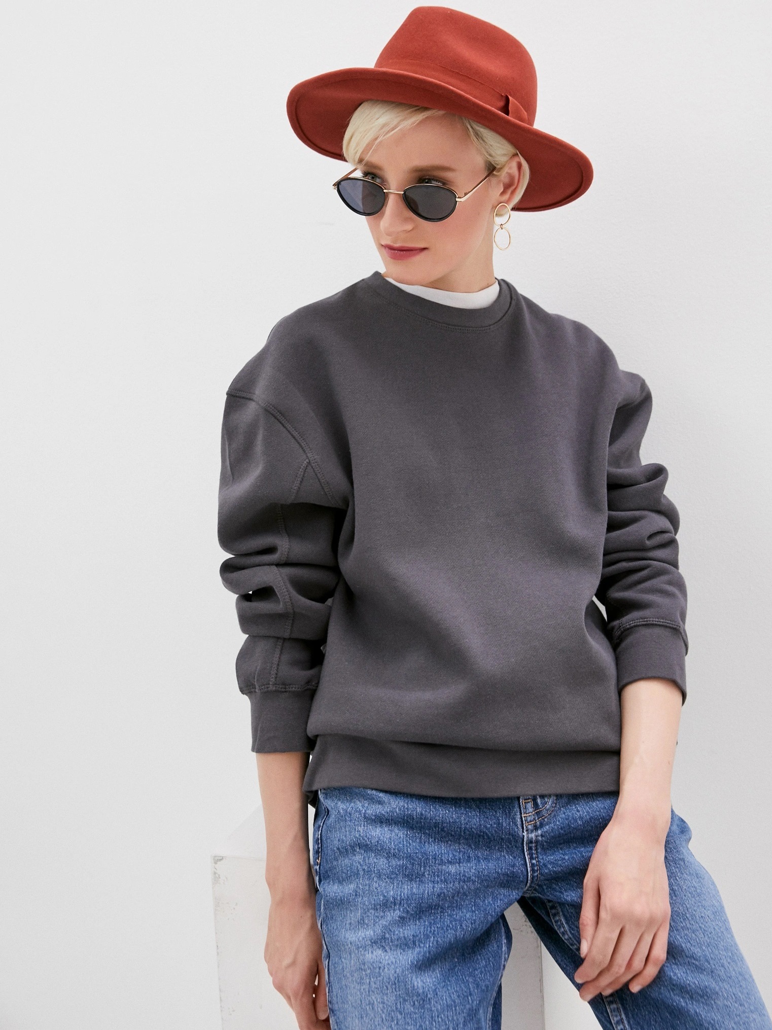 

Свитшот TOPSHOP 09H60TCHR  Серый, Свитшот TOPSHOP 09H60TCHR L Серый