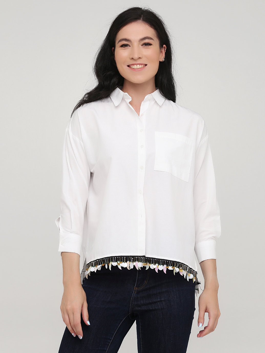 

Рубашка BEBE PLUS 22264  Белый, Рубашка BEBE PLUS 22264 S Белый