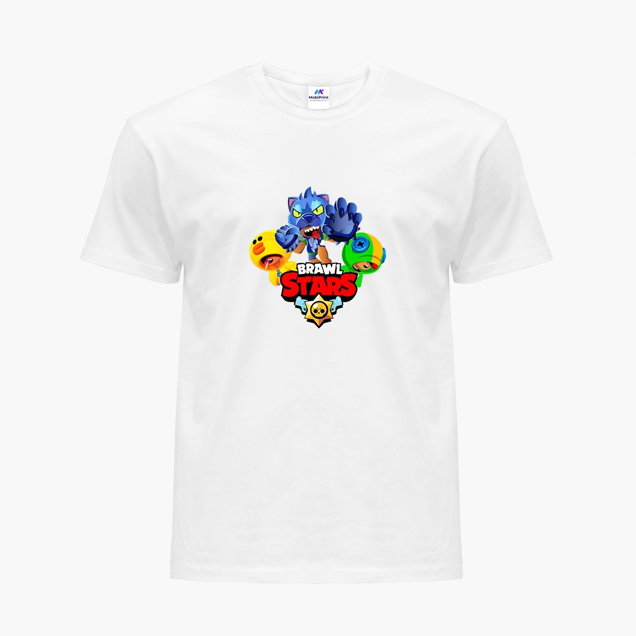 

Детская футболка Бравл Старс (Brawl Stars) (9224-1702) 146-152 см Хлопок Белый