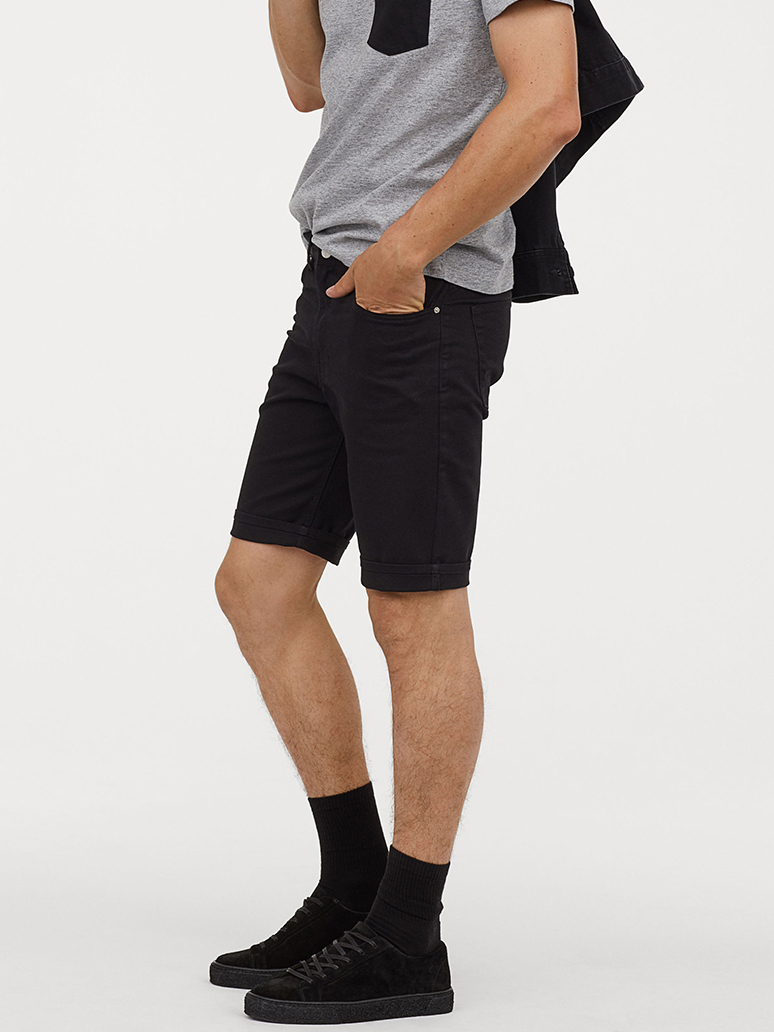 

Джинсовые шорты H&M 474471  Черные, Джинсовые шорты H&M 474471 28 Черные