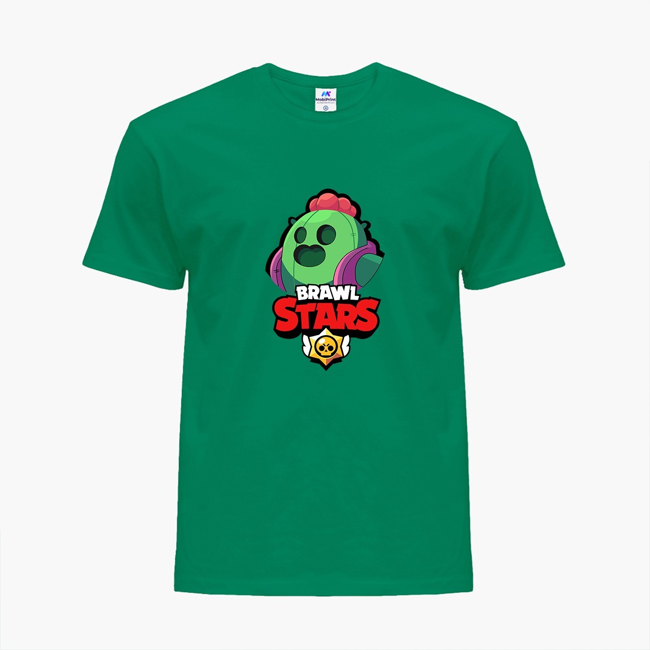 

Детская футболка Бравл Старс Спайк (Brawl Stars Spike) (25186-1030) 158-164 см Хлопок Зеленый