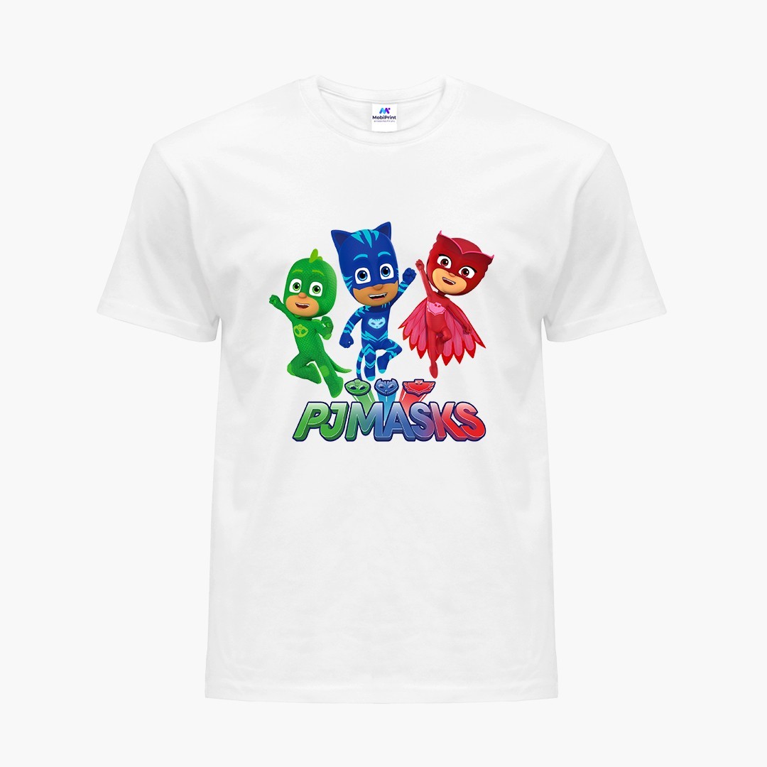 

Детская футболка Герои в масках (PJ Masks) (9224-1612) 110-116 см Хлопок Белый