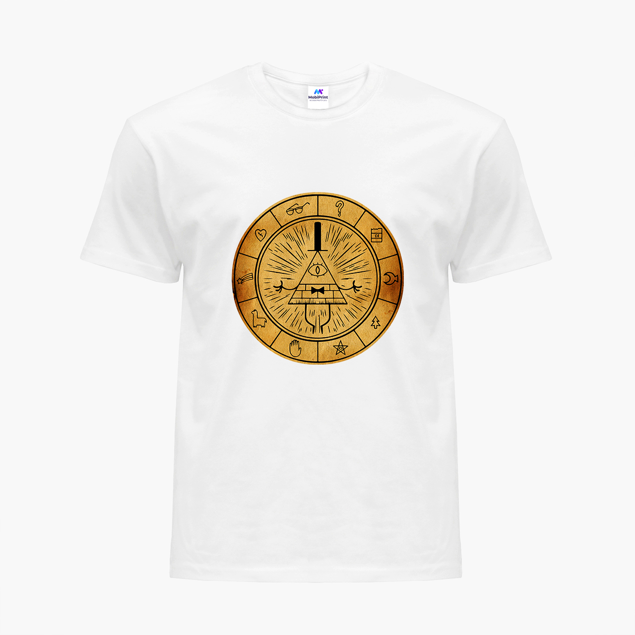 

Детская футболка Гравити Фолз Билл Шифр (Gravity Falls Bill Cipher) (9224-2627) 134-140 см Хлопок Белый