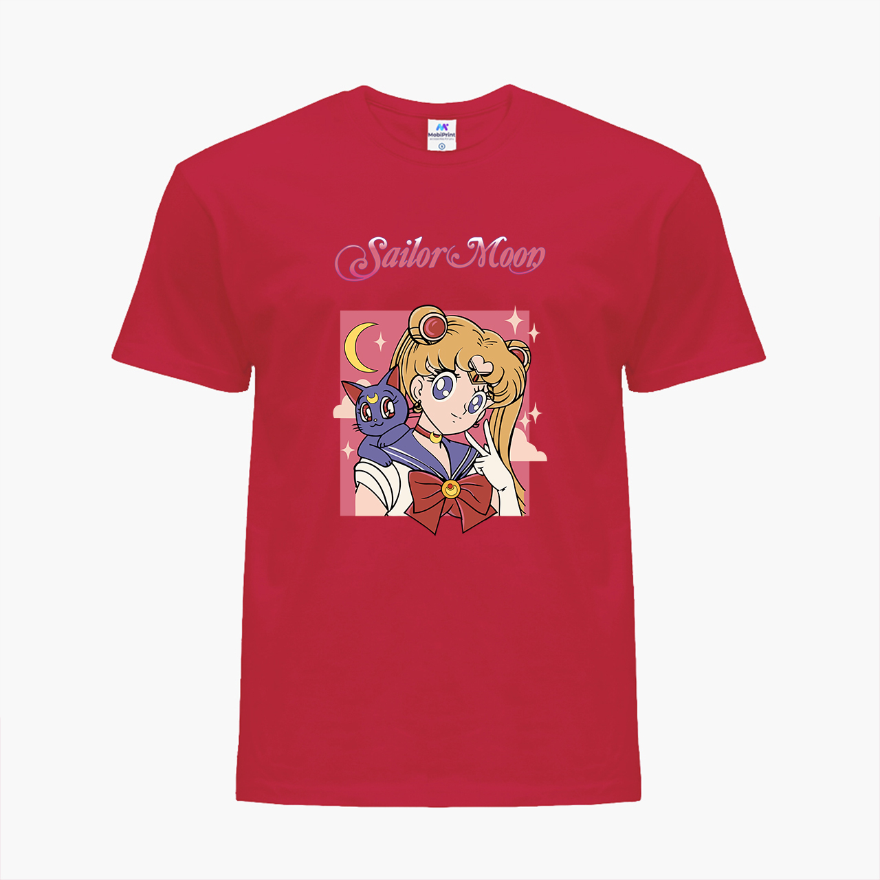 

Детская футболка для девочек Сейлор Мун (Sailor Moon) (25186-2659-4) 134-140 см Хлопок Красный