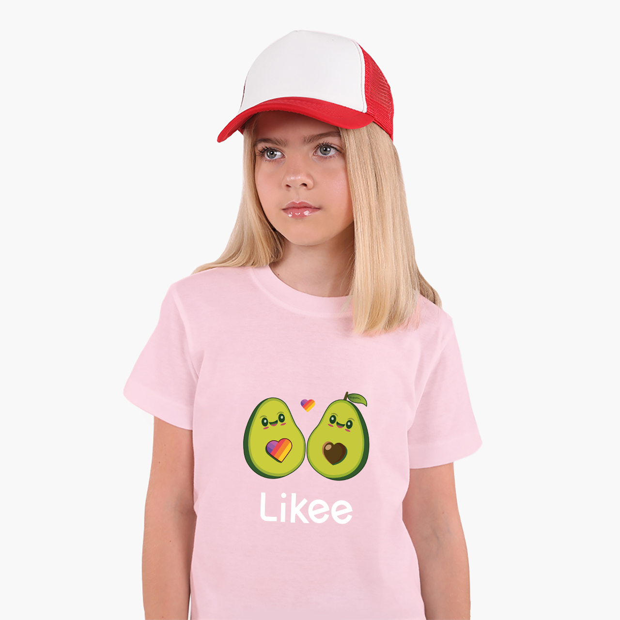 

Детская футболка для девочек Лайк Авокадо (Likee Avocado) (25186-1031-3) 122-128 см Хлопок Красный