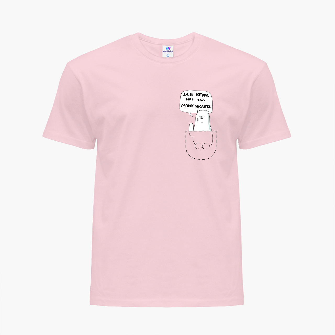

Детская футболка для девочек Вся правда о медведях (We Bare Bears) (25186-2904-26) 104-110 см Хлопок Розовый