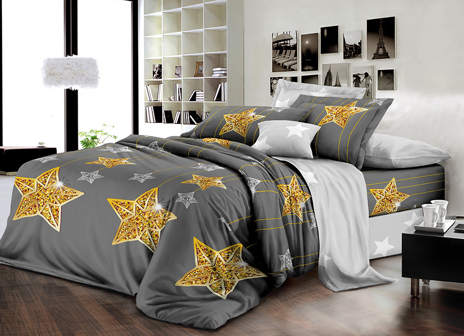

Двуспальный комплект постельного белья евро 200*220 ранфорс Sleep Well