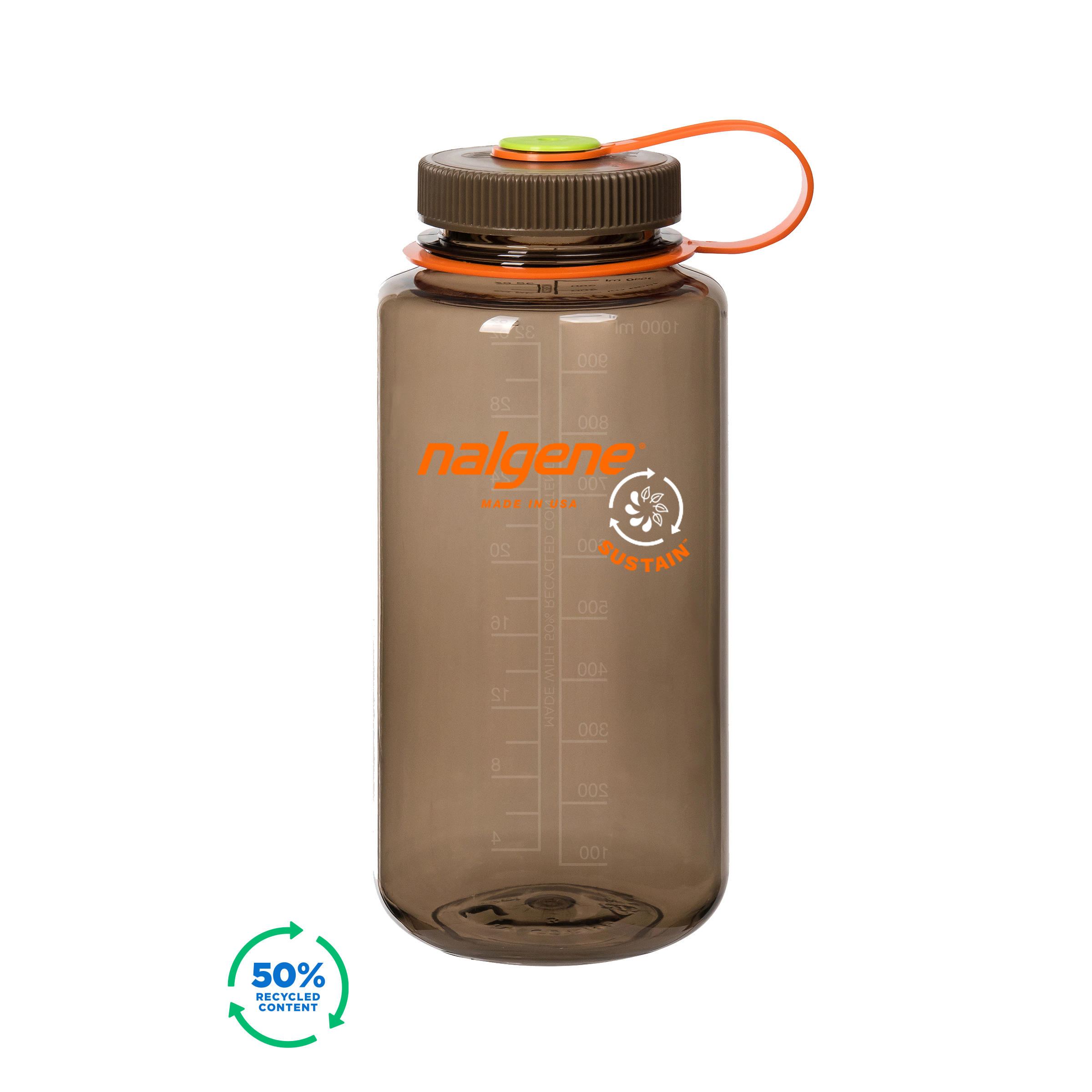 

Бутылка для воды Nalgene Wide Mouth Sustain Water Bottle 0.95L Woodsman 950 мл (NLG 2020-0132)