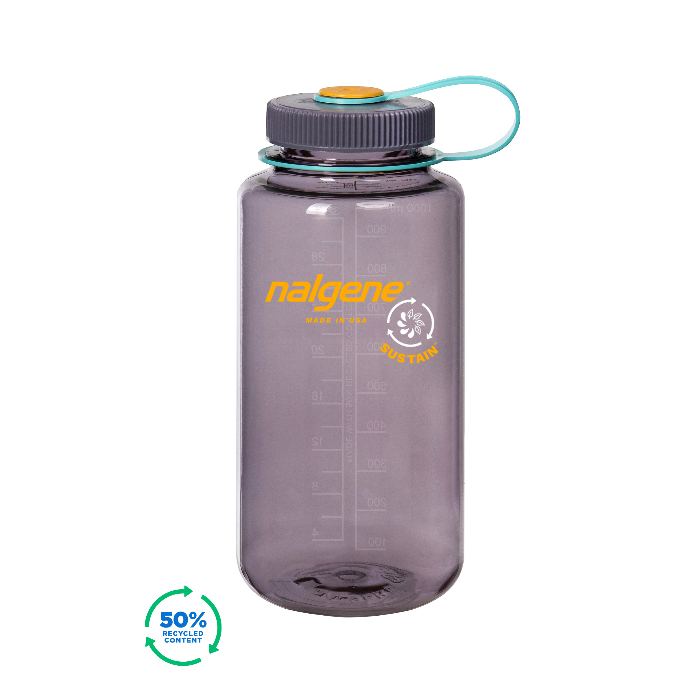 

Бутылка для воды Nalgene Wide Mouth Sustain Water Bottle 0.95L aubergine 950 мл (NLG 2020-0332)