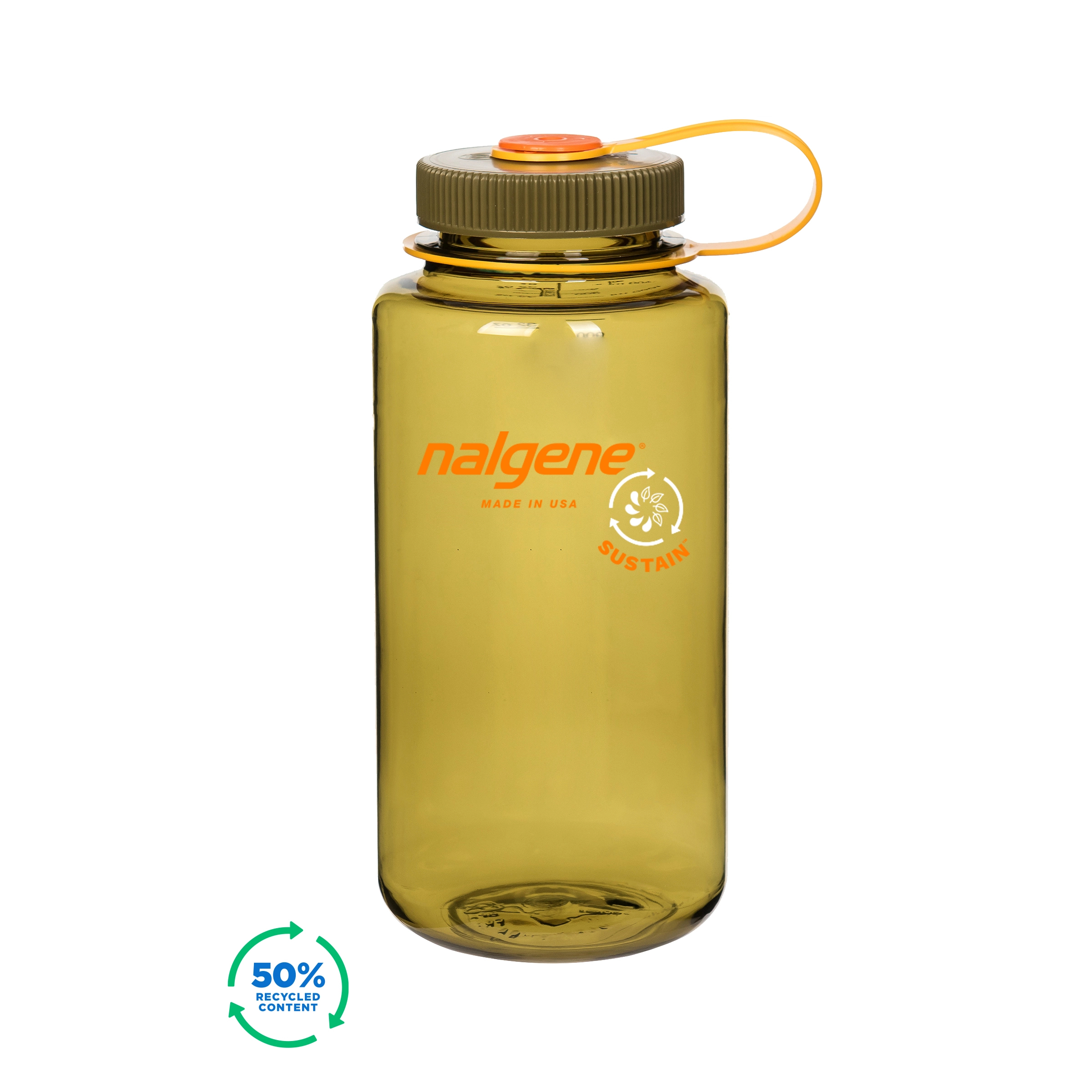 

Бутылка для воды Nalgene Wide Mouth Sustain Water Bottle 0.95L olive 950 мл (NLG 2020-0232)