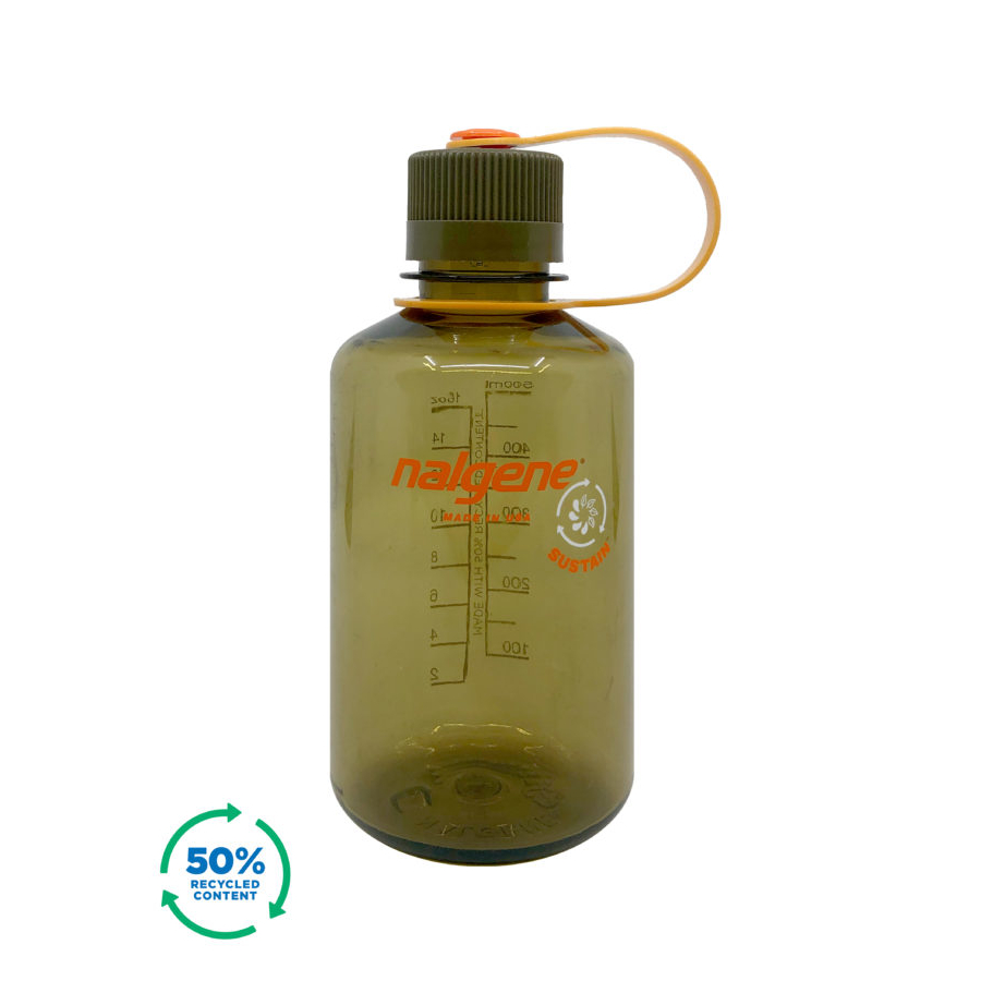 

Бутылка для воды Nalgene Narrow Mouth Sustain Water Bottle 0.47L olive 470 мл (NLG 2020-0916)