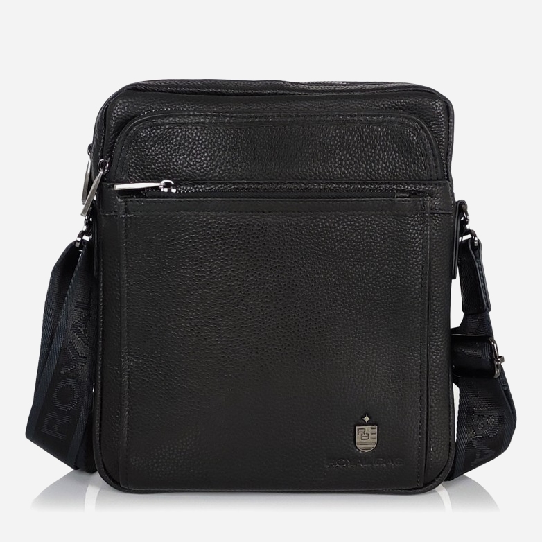 

Мужская сумка кожаная RoyalBag RB-008A Черная