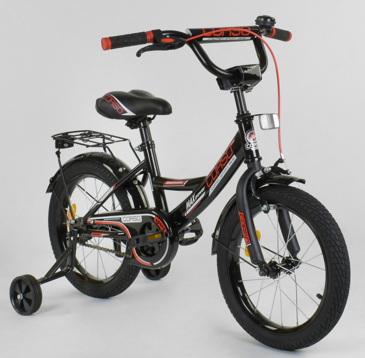 

Велосипед детский CORSO 16" чёрный CL-16 P 4482