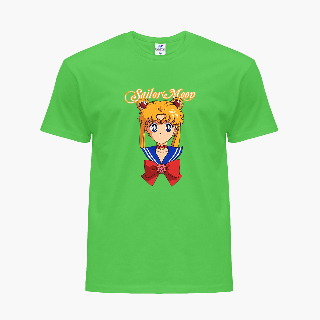 

Детская футболка для девочек Сейлор Мун (Sailor Moon) (25186-2915-42) 158-164 см Хлопок Зеленый