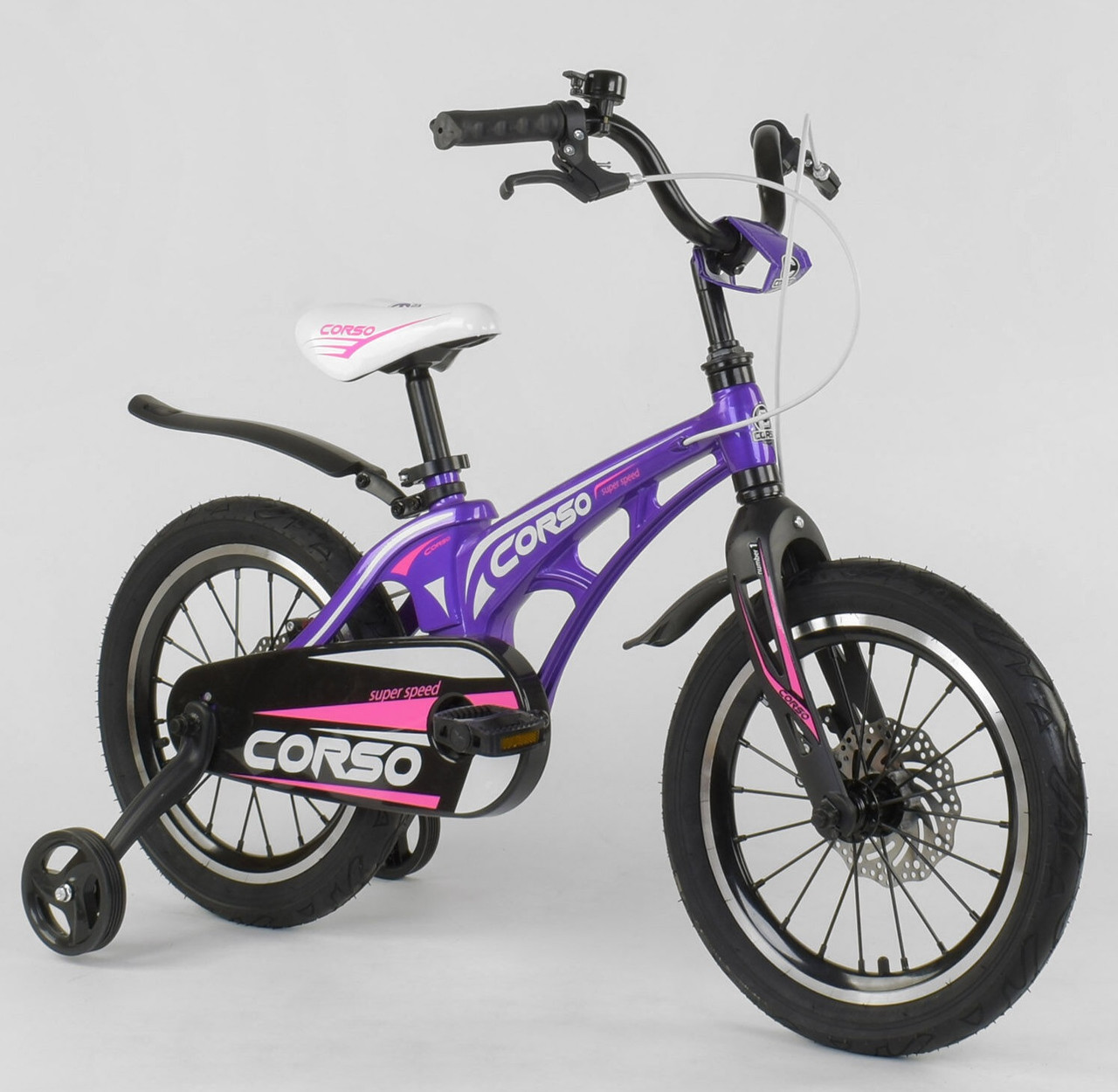 

Велосипед двухколёсный CORSO 16" фиолетовый MG-16 Y 101