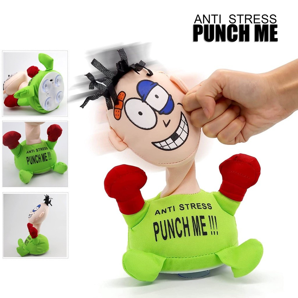 

Мягкая игрушка антистресс Punch Me/Ударь меня. Салатовая