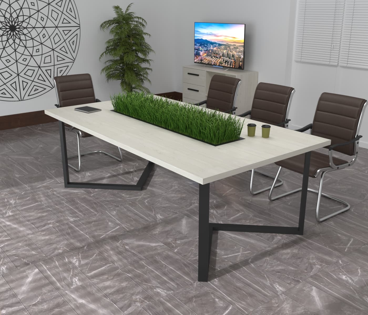 

Стол для переговоров Mister Loft Бруклин Green Line 120240