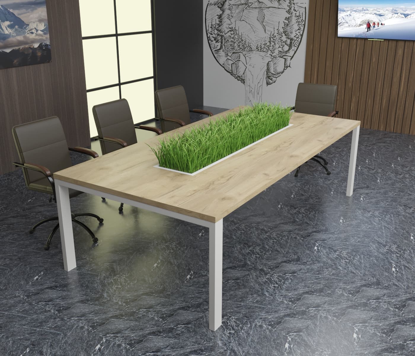 

Стол для переговоров Mister Loft Кларк Green Line 120240