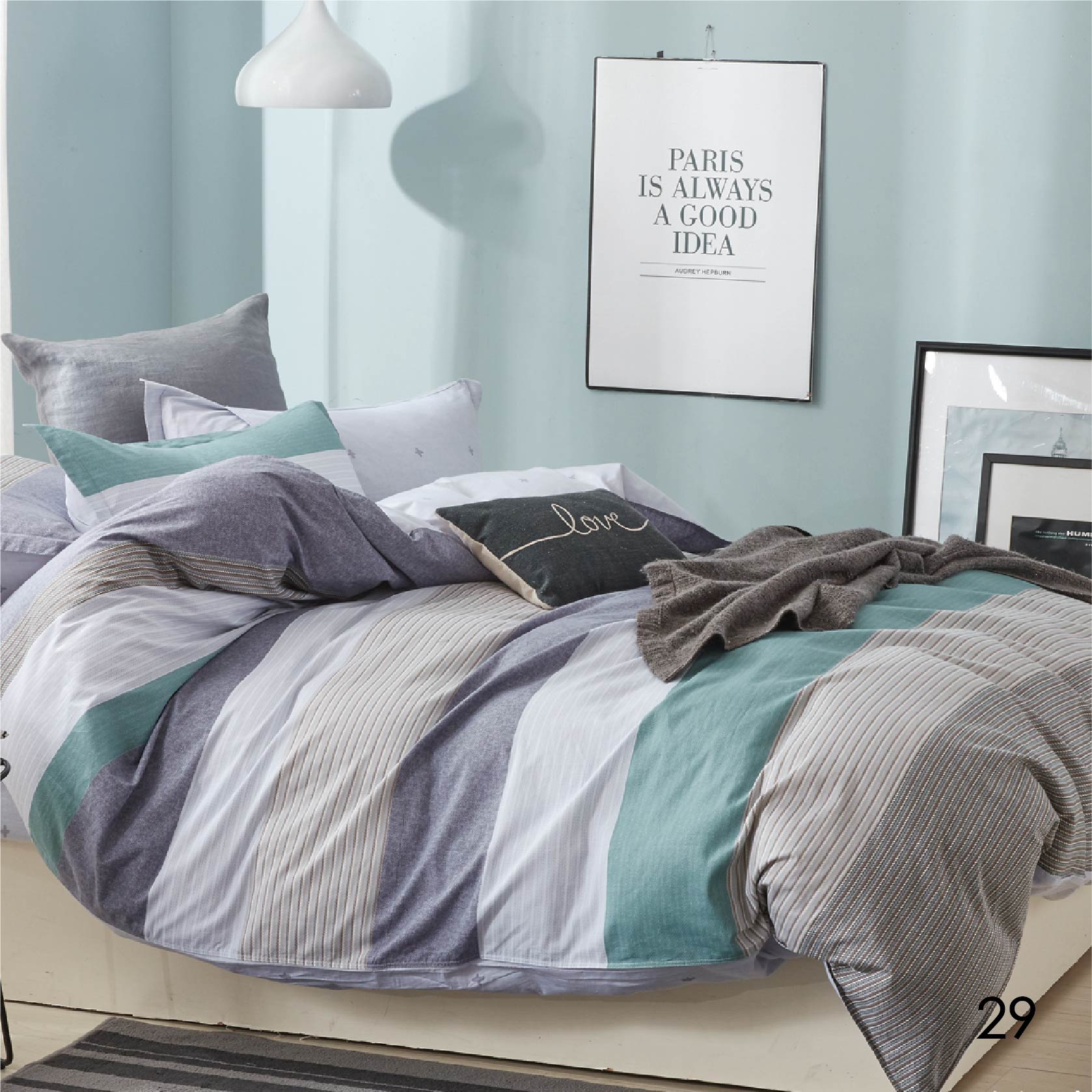 

Комплект постельного белья Isleep двуспальный Сатин Twill 29