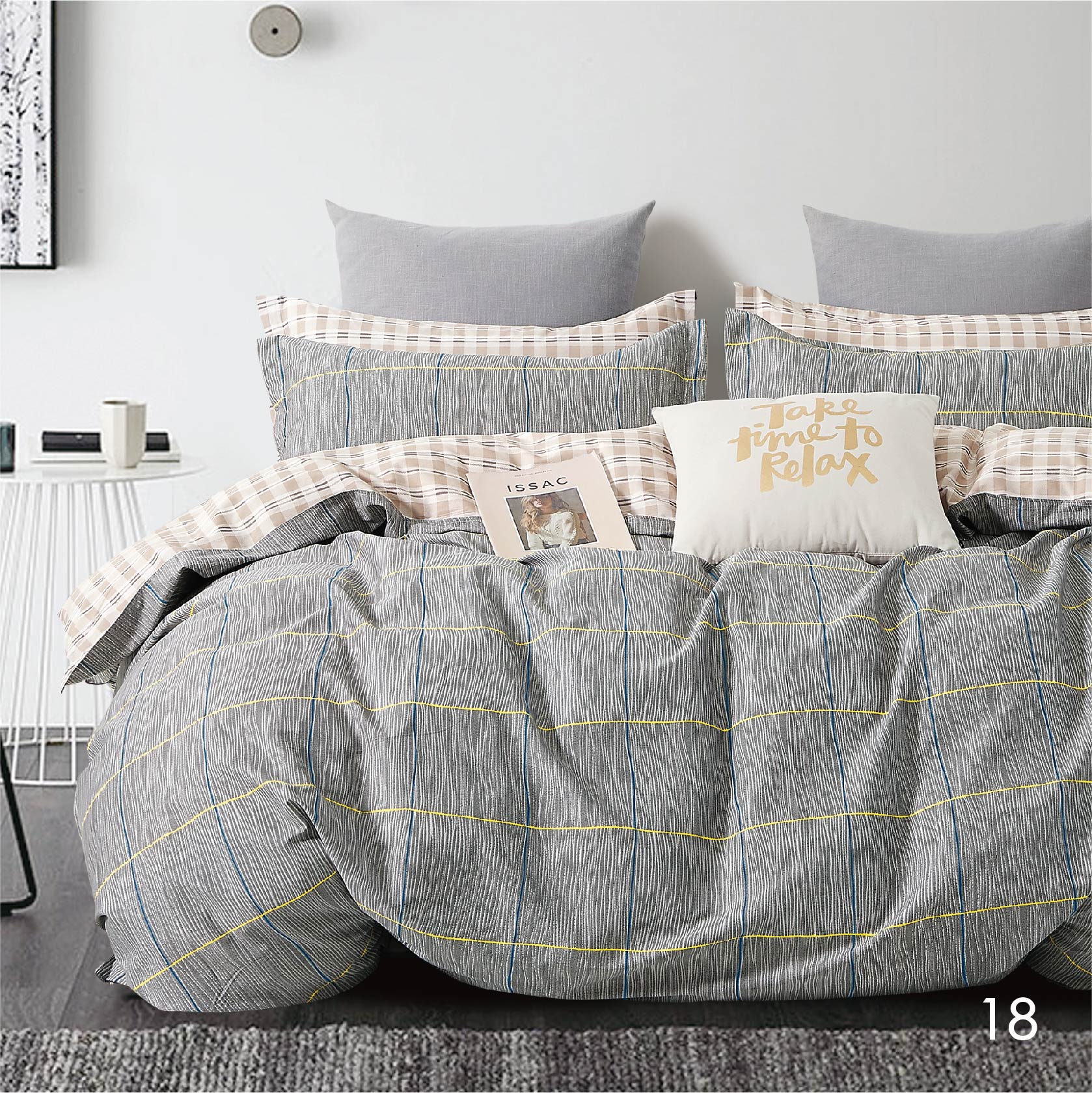 

Комплект постельного белья Isleep полуторный Сатин Twill 18