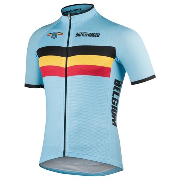 

Командая велоджерси мужская Bioracer Belgium Bodyfit SS Jersey 2.0 голубая XL