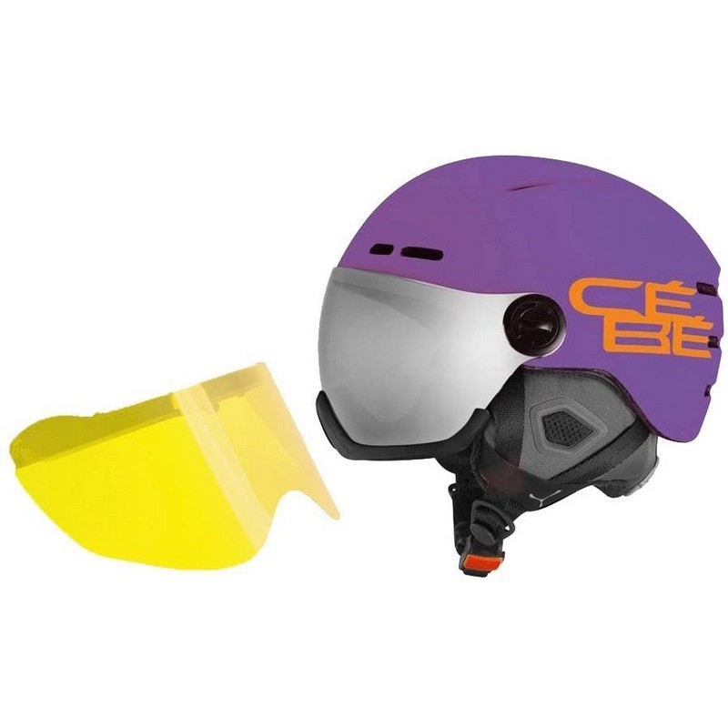 

Шлем горнолыжный с 2 визорами Cebe Fireball L 58-61 (cat.3, cat.1) Purple-Orange CEEN1077-L