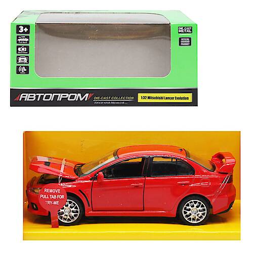 

Машина "АВТОПРОМ: Mitsubishi Lancer Evolution", красная Автопром (68462)