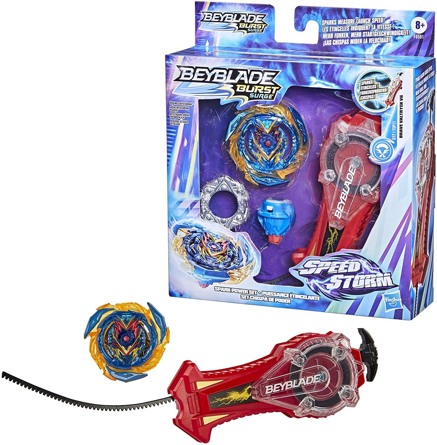 

Игровой набор Hasbro Beyblade Burst Surge Speedstorm Valtryek V6 Пусковая установка и Бейблейд (F0581)