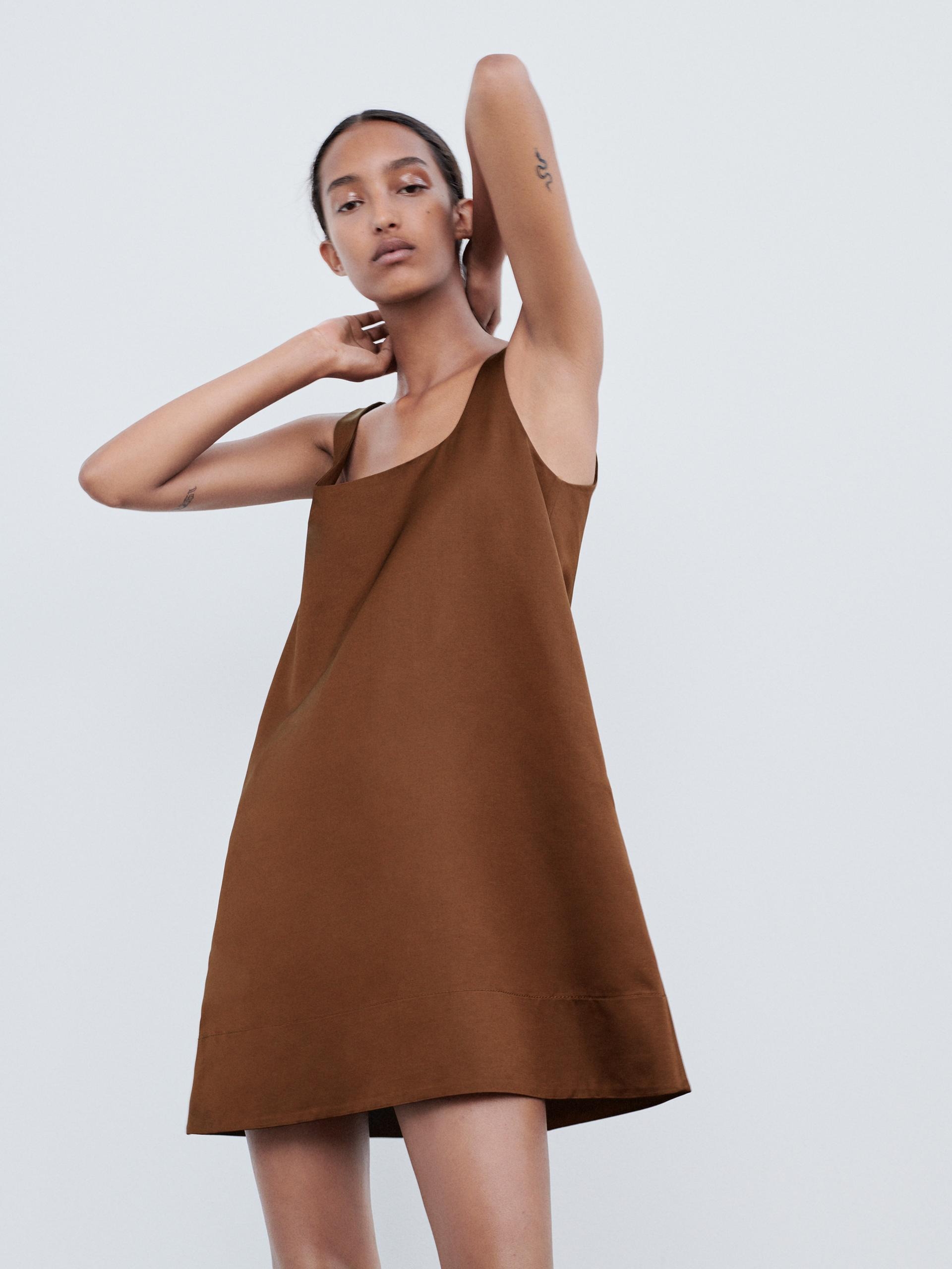 

Сарафан Zara 4043-200-700  Темно-коричневый, Сарафан Zara 4043-200-700 S Темно-коричневый