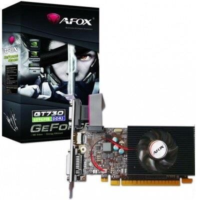 

AFOX Видеокарта Geforce GT730 4GB DDR3 128Bit DVI HDMI VGA LP Single Fan