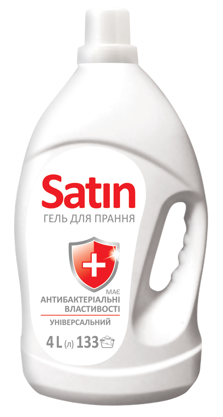 Гель для стирки Satin универсальный с антибактериальным эффектом 4 л ...