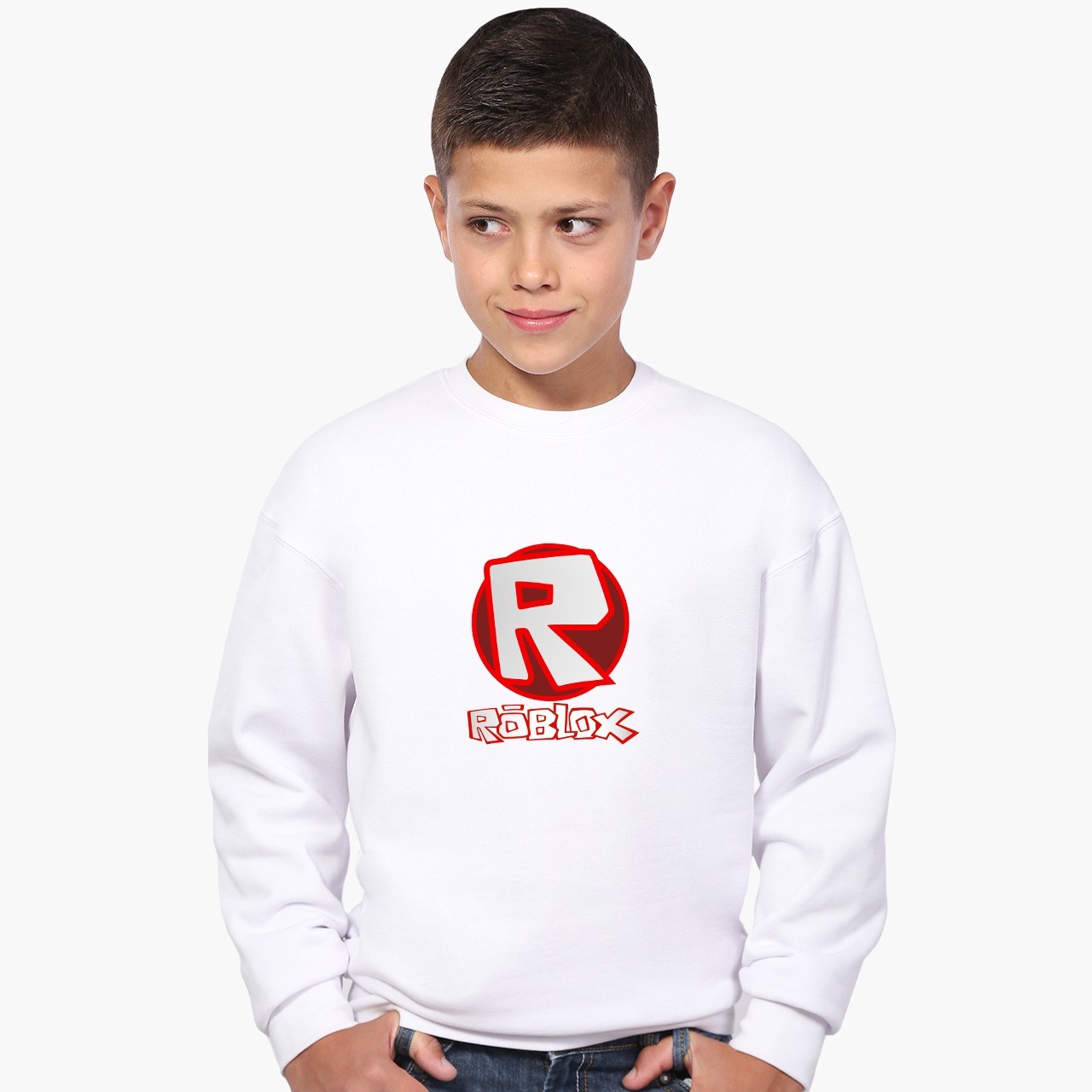 

Свитшот для мальчиков Роблокс (Roblox) (9509-1708) 158-164 см Белый