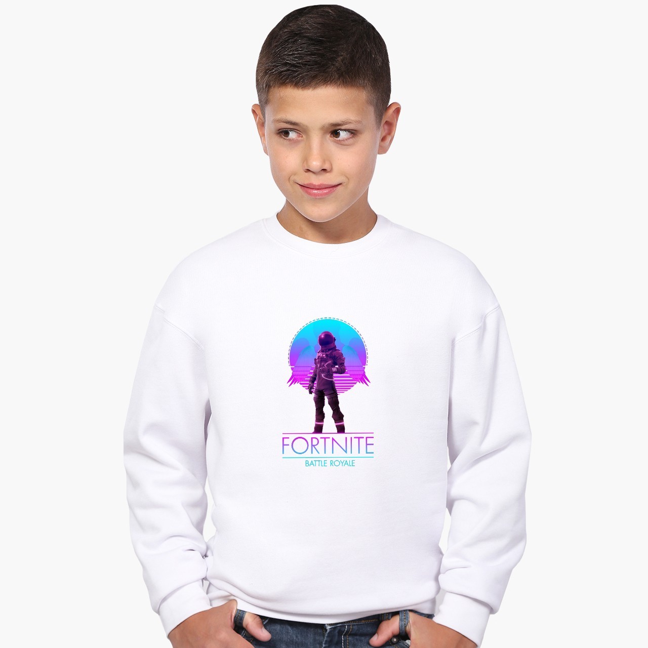 

Свитшот для мальчиков Фортнайт (Fortnite) (9509-1193) 158-164 см Белый