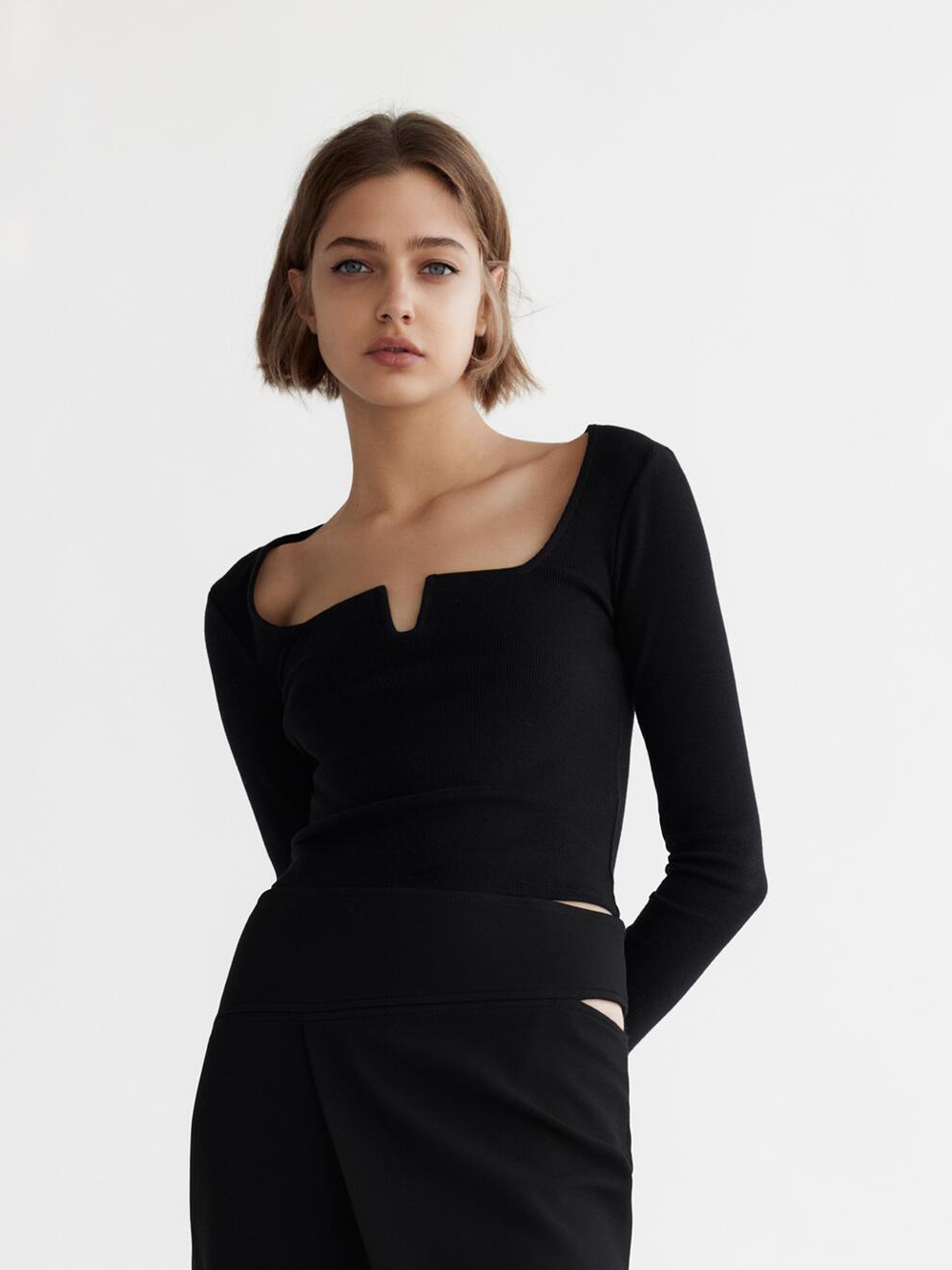 

Лонгслив Zara 0219-442-800  Черный, Лонгслив Zara 0219-442-800 S Черный