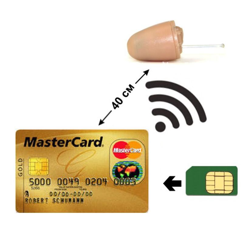 

Микронаушник для экзамена + GSM гарнитура в виде кредитной карточки Edimaeg NMD-330KIT (готовый комплект) (100656)