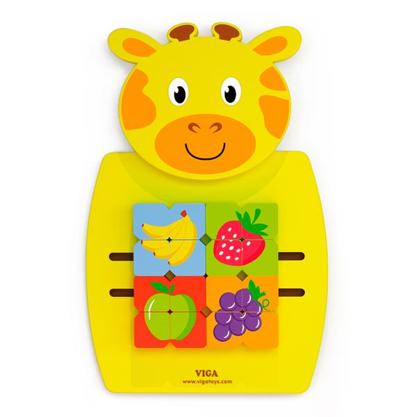 

Настенная игрушка Viga Toys Жираф с фруктами (50680)