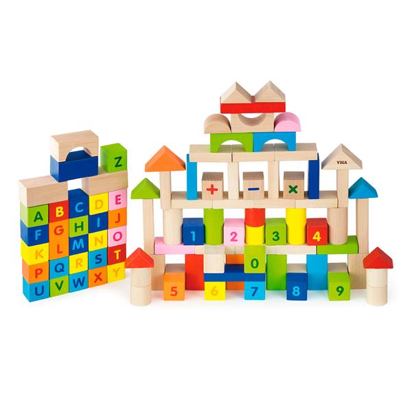 

Набор кубиков Viga Toys 'Алфавит и числа' 100 шт., 3 см (50288)