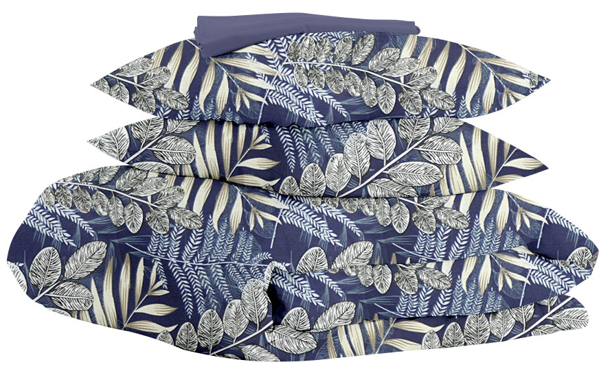 

Комплект постельного белья Cosas Foliage DBlue Dark Blue 180х220
