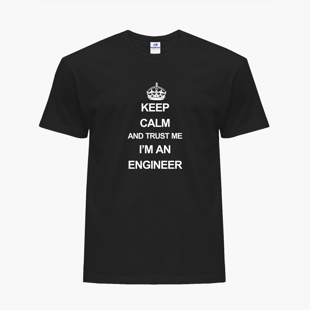 

Футболка мужская Сохраняй спокойствие Инженер (Keep Calm and trust me i'm an engineer) (9223-2008-5) XXL Черная