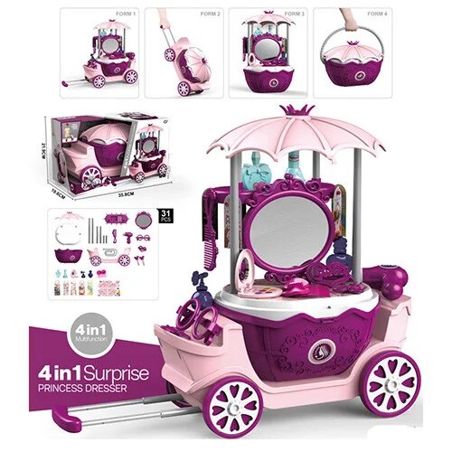 

Трюмо-карета игрушечное A-Toys 4 в 1 аксессуары (25714)