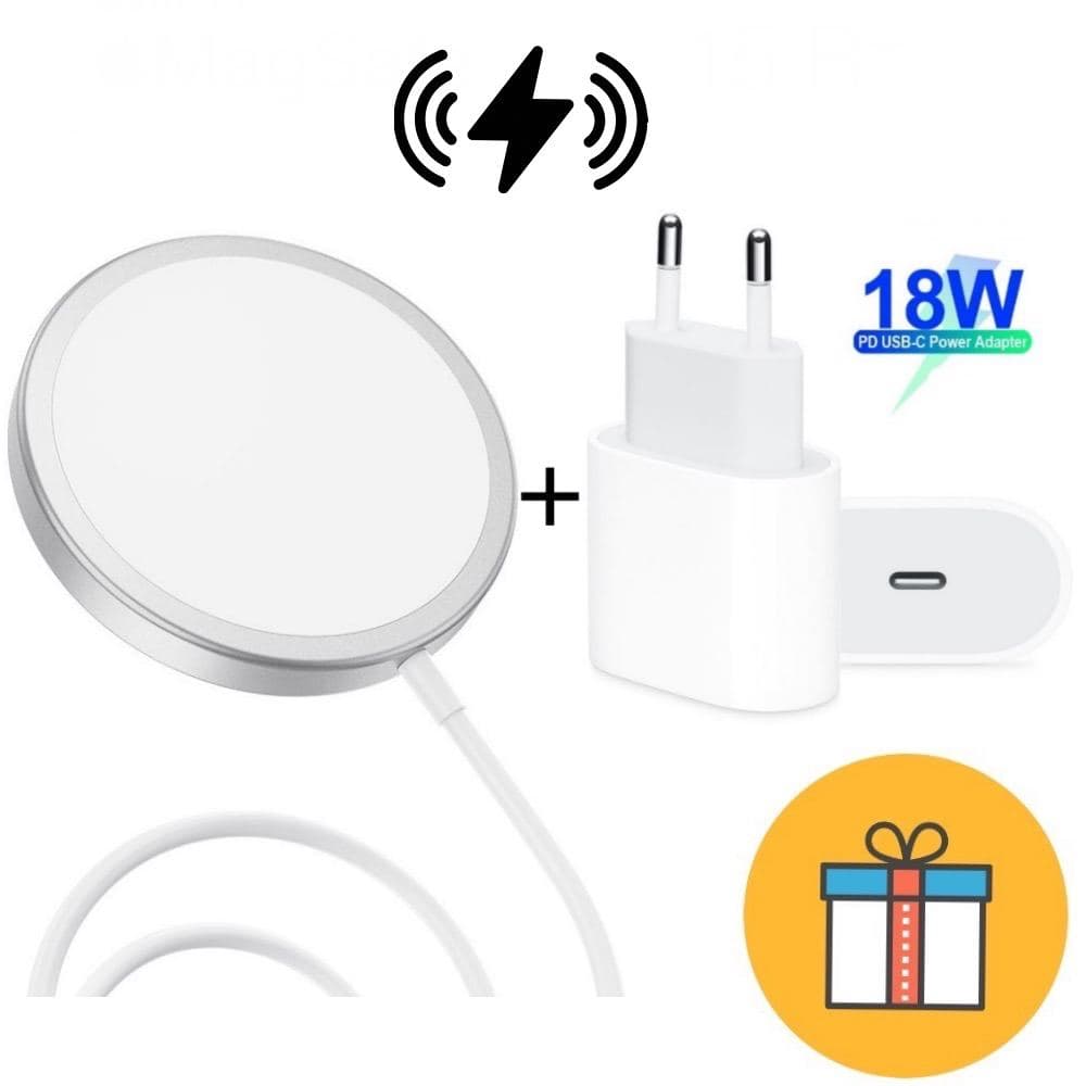 

Беспроводная зарядка для iPhone Charger док-станция + Apple айфон зарядка 18W White Foxconn