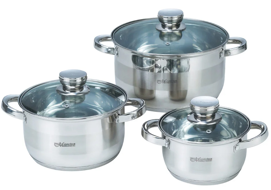 

Набор посуды из нержавеющей стали 6 предметов Maestro MR-2220-6L