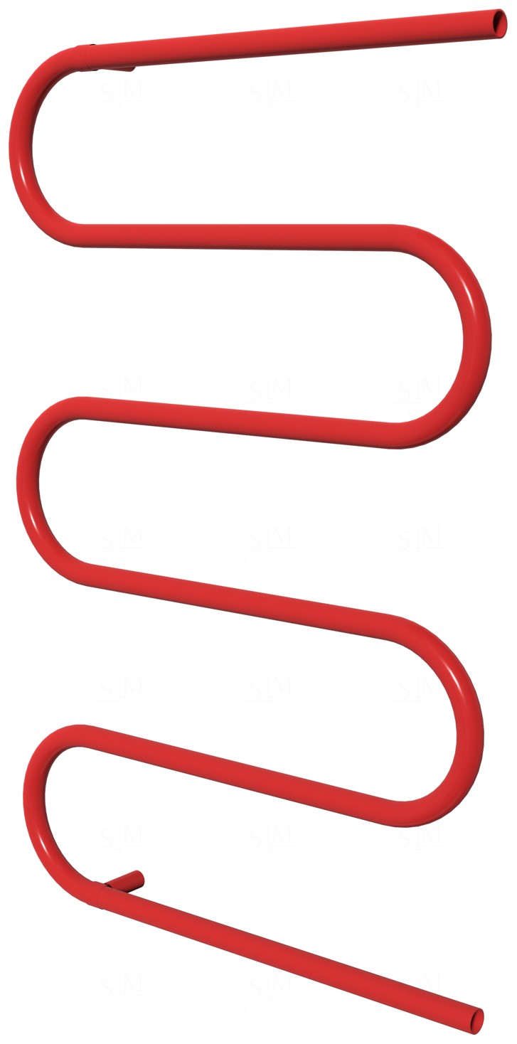 

Сушка для полотенец Змейка 5 красная RAL3020 змейка 945x600, red