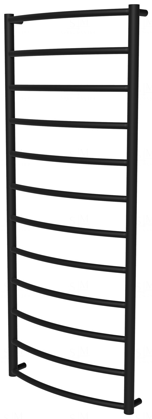 

Черный полотенцесушитель Classic 12 RAL9005 лесенка 1250x532, black